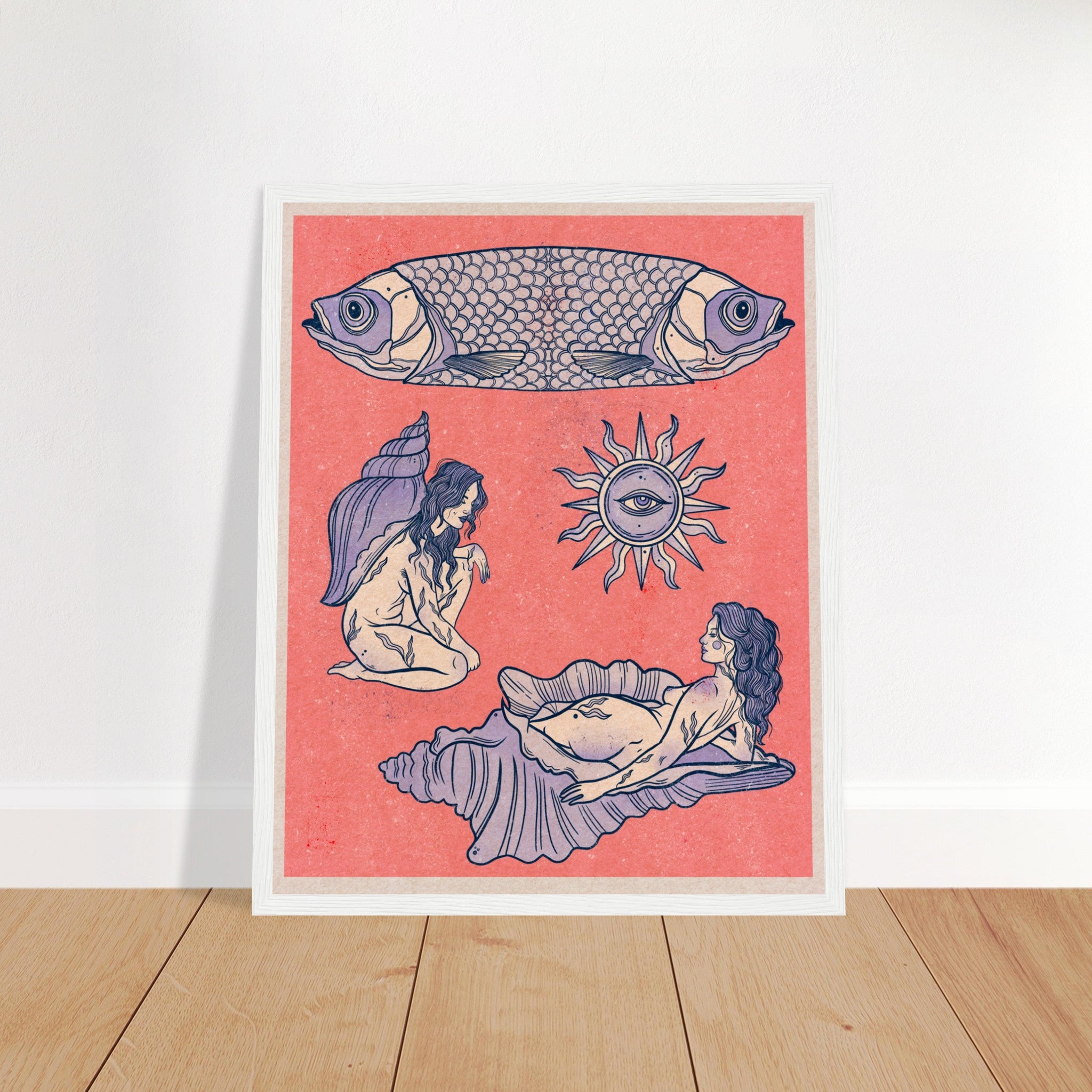 “Water baby” Museum-Quality Matte Paper Wooden Framed Poster