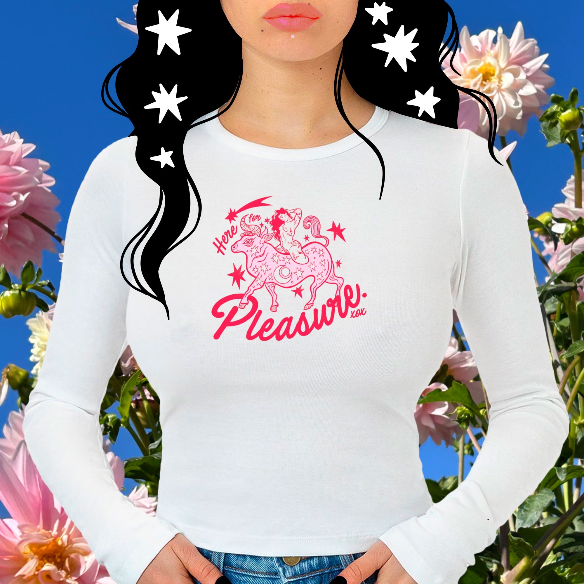HERE FOR PLEASURE FITTED LONG SLEEVE