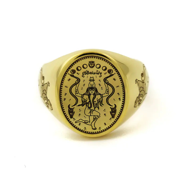 Ring collection: Eudaimonia brass ring