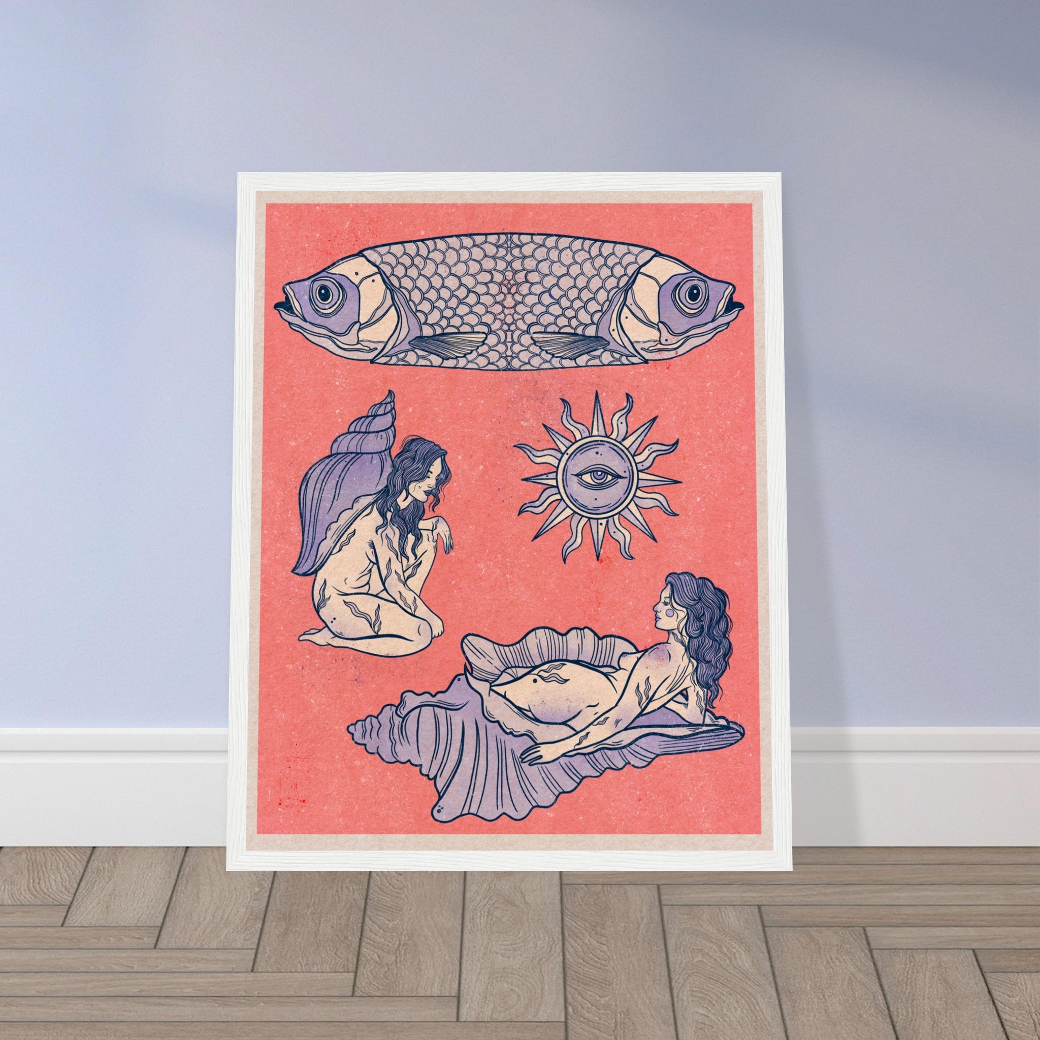 “Water baby” Museum-Quality Matte Paper Wooden Framed Poster