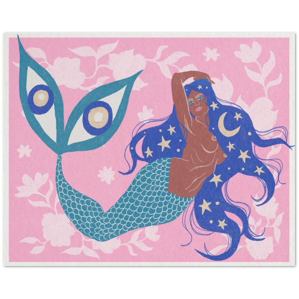 Mermaid eyes-Archival Matte Paper Poster Print